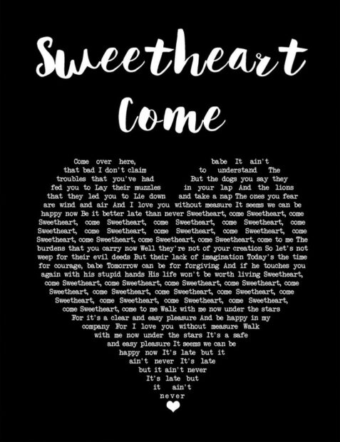 Nick Cave – « Sweetheart come »