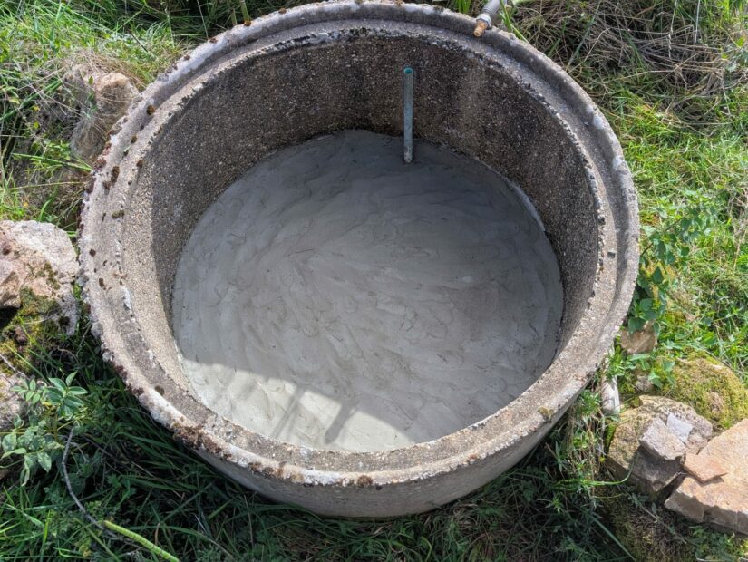 Imperméabilisation du bassin entre la maison et l’étang
