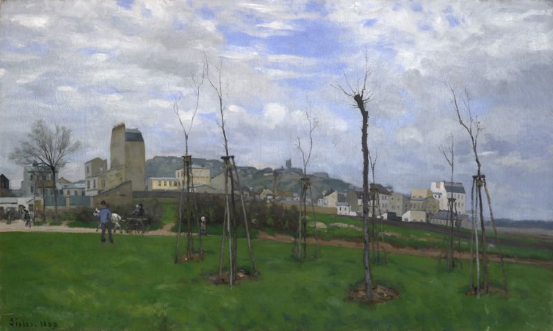 Alfred Sisley – « Vue de Montmartre, depuis la Cité des Fleurs aux Batignolles »